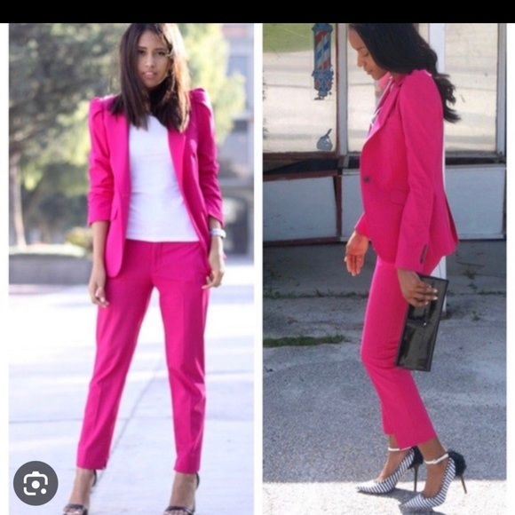 ZARA BASIC PANTS IN FUCHSIA COLOR - Picture 3 of 12